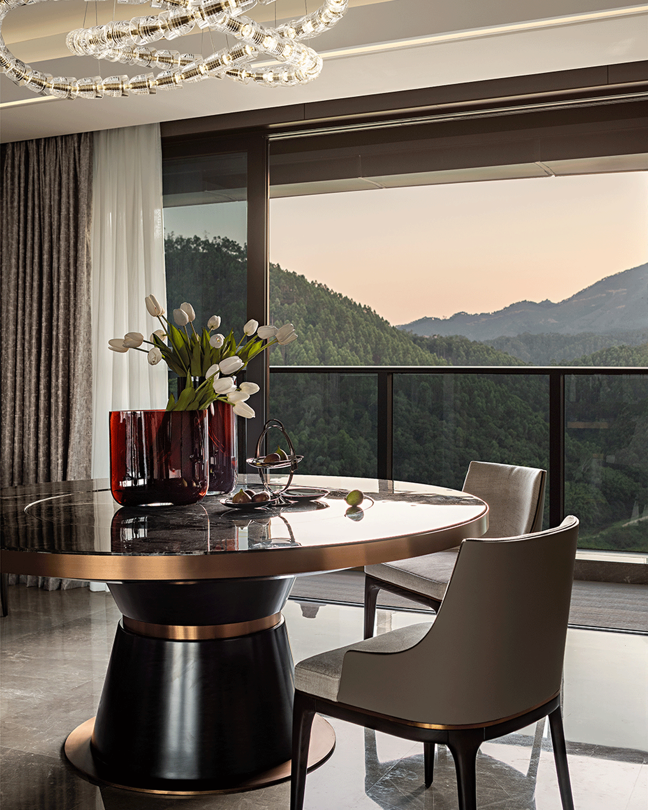 Stylish Dining: The Perfect Choice of the Black Marble Metal Dining Table