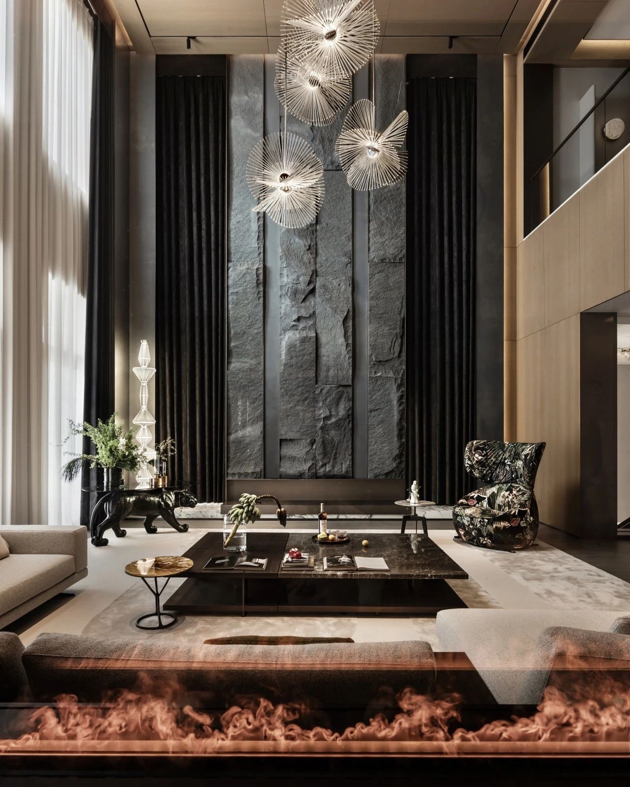 Symbiosis of Natural Textures and Futurism: A Poetic Deconstruction of the Wave Bed in Xianghu No.1 Master Bedroom