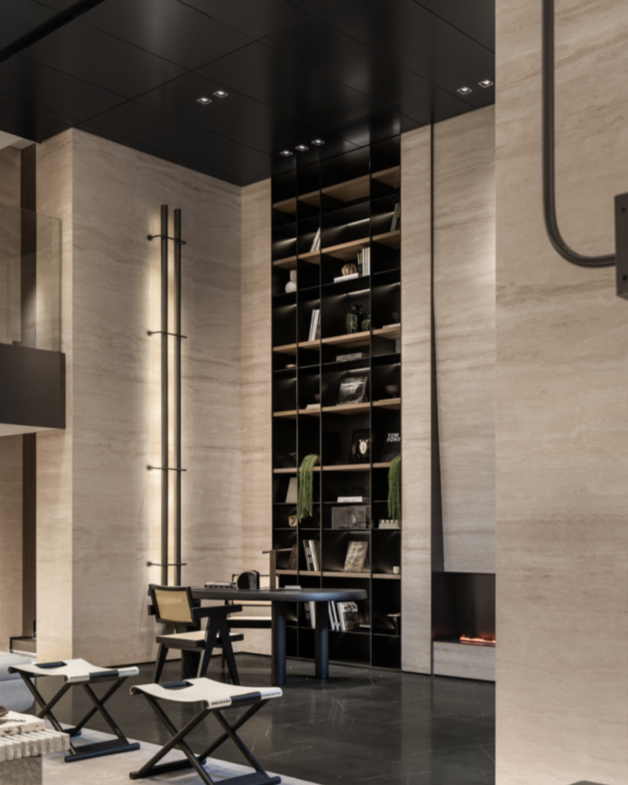 Order and Poetics Beneath a Black Desk: Redefining the Coordinates of Life in a Minimalist Space