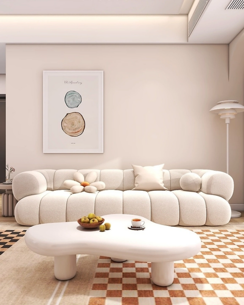 Elegant White Marshmallow Sofa: The Perfect Choice for Modern Home Interiors