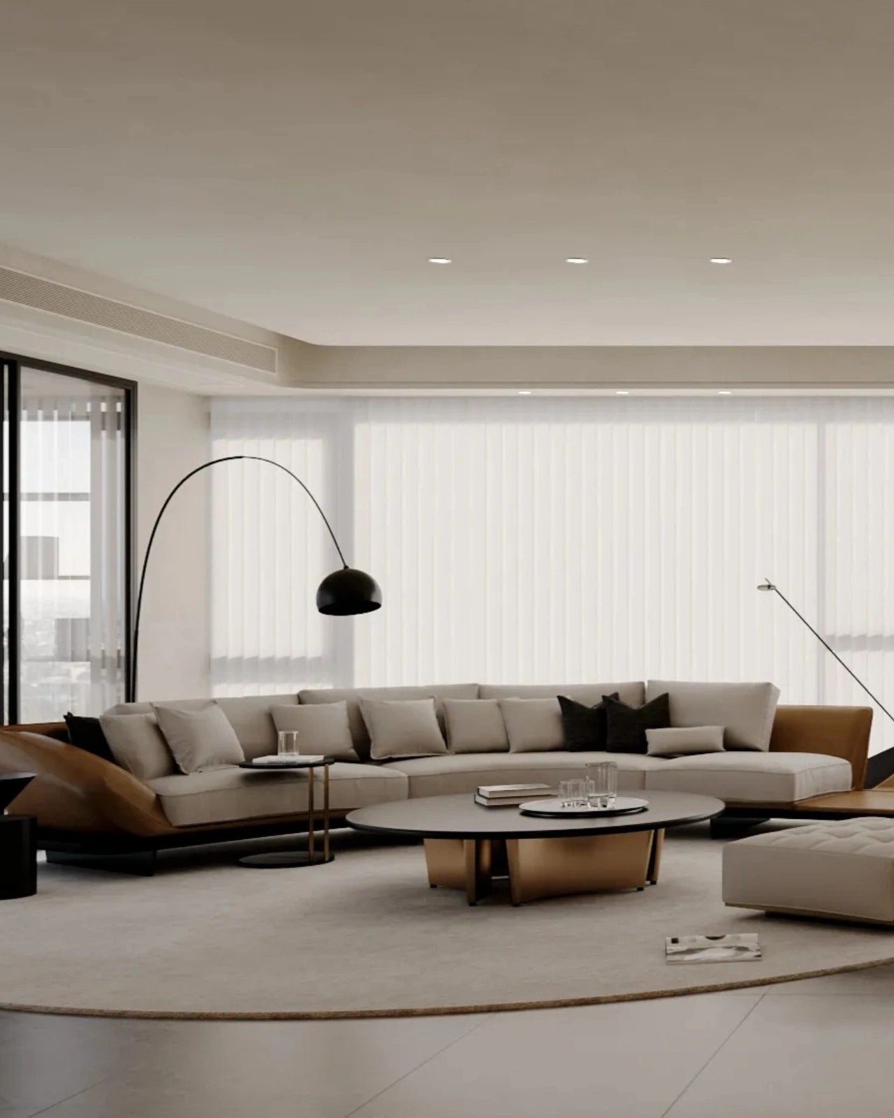 Creating Comfort and Elegance: The Charm of Modern Luxurious Curved Padded Sofa