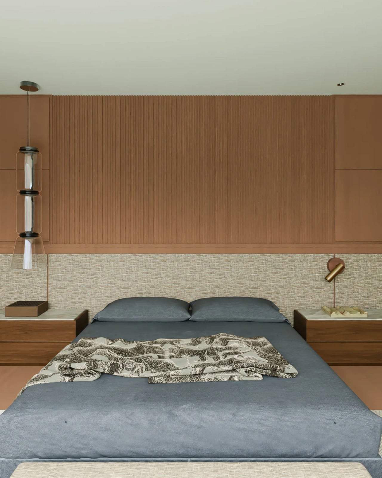 Bedroom Essentials: Choosing and Styling a Modern Minimalist Gray-Tone Double Bed