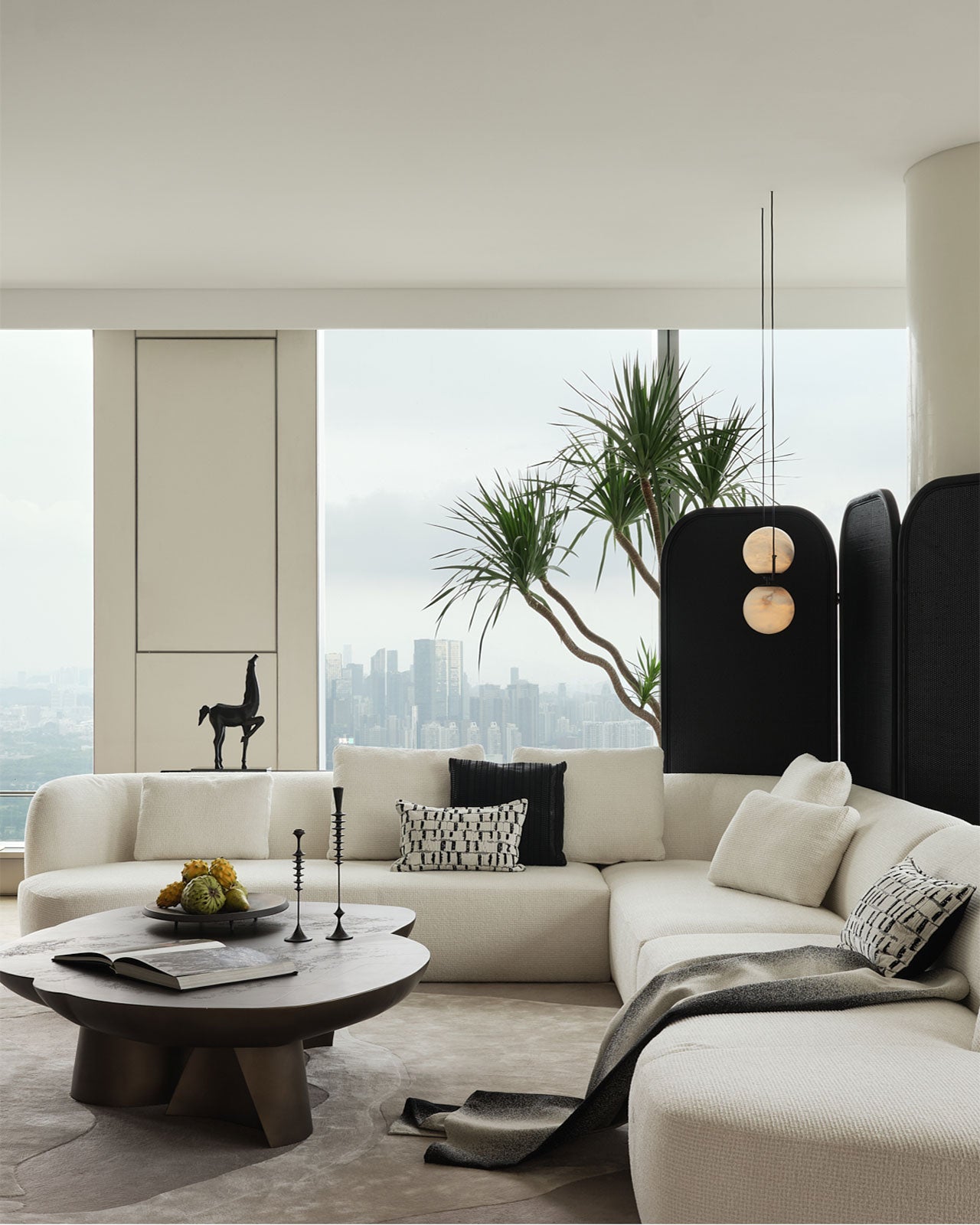 Minimalist White Fabric Sofa in Modern Home Design