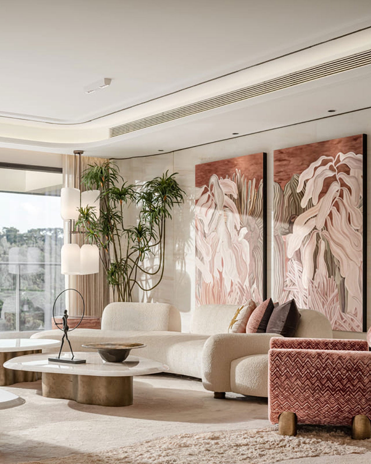 Living Room Star: The Curved White Sofa