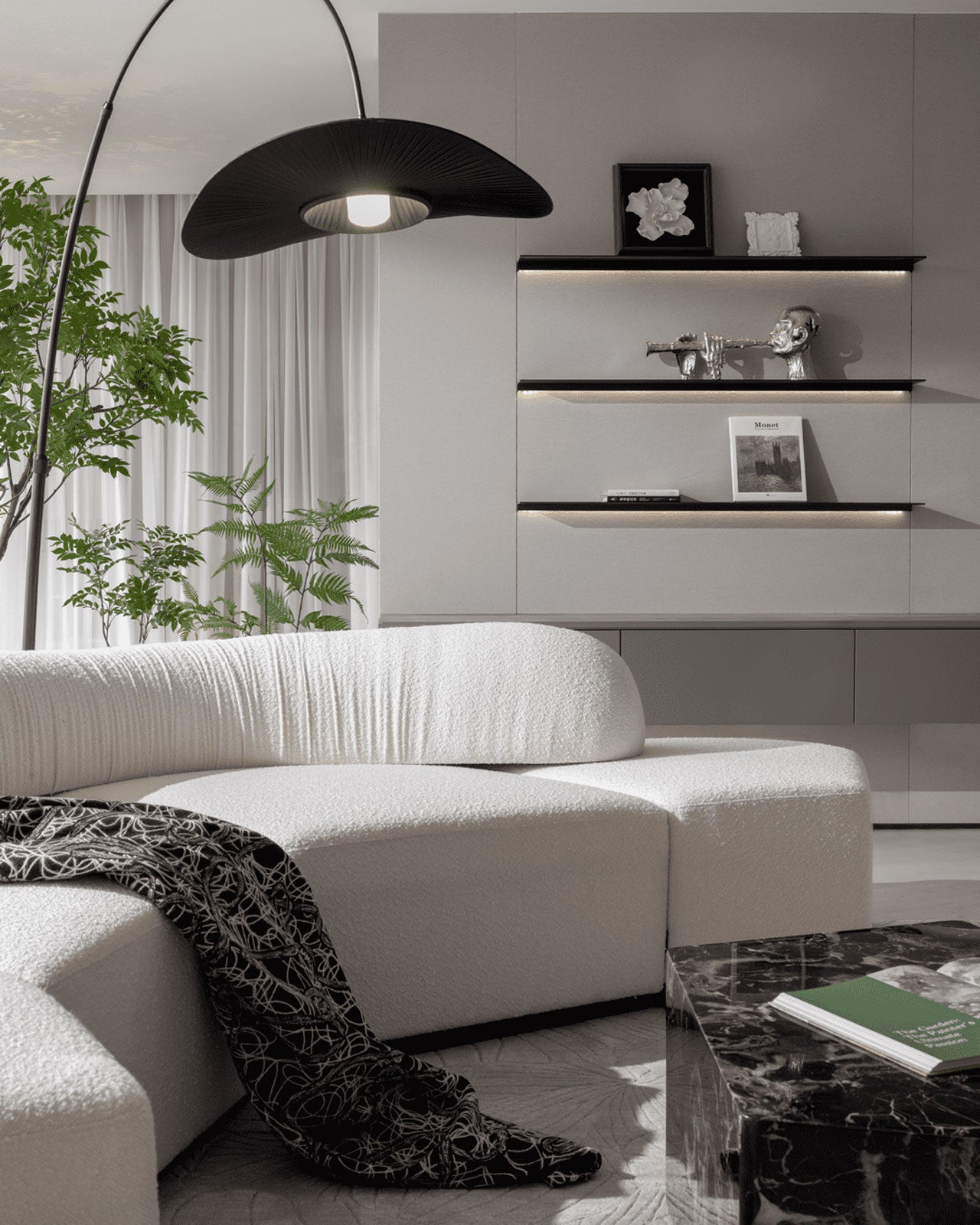 Elevate Your Space: The Irregular White Fabric Sofa