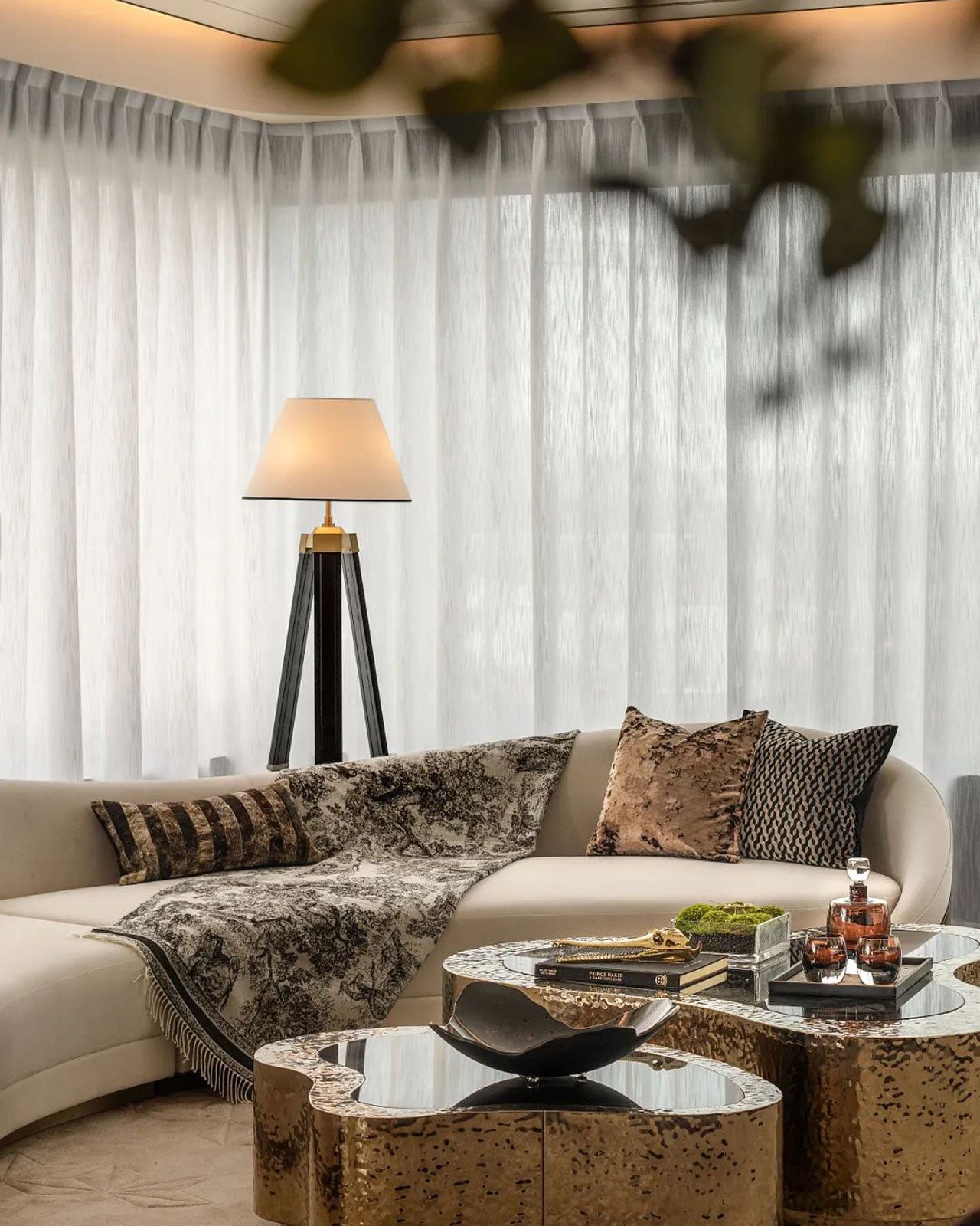 Enhance Your Home’s Aesthetic with a White Leather Curved Sofa