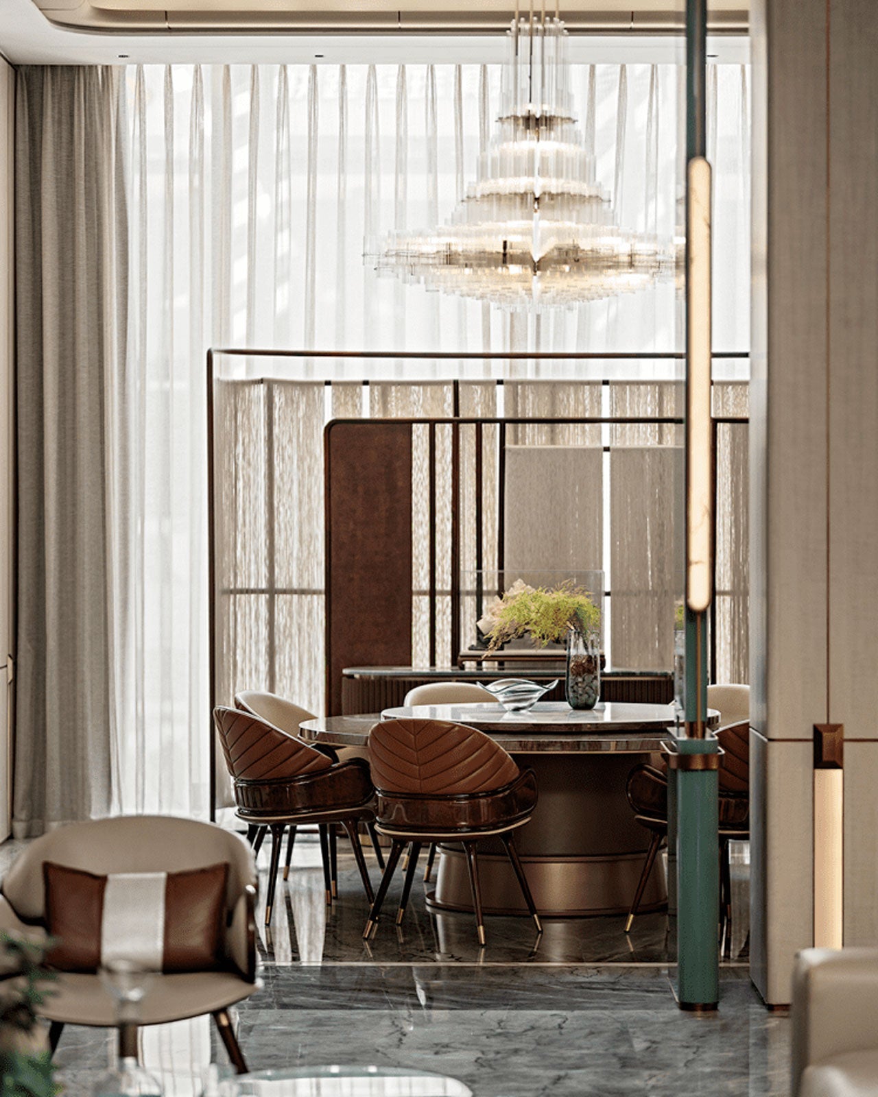 A Touch of Class: Round Walnut Dining Table in Home Design