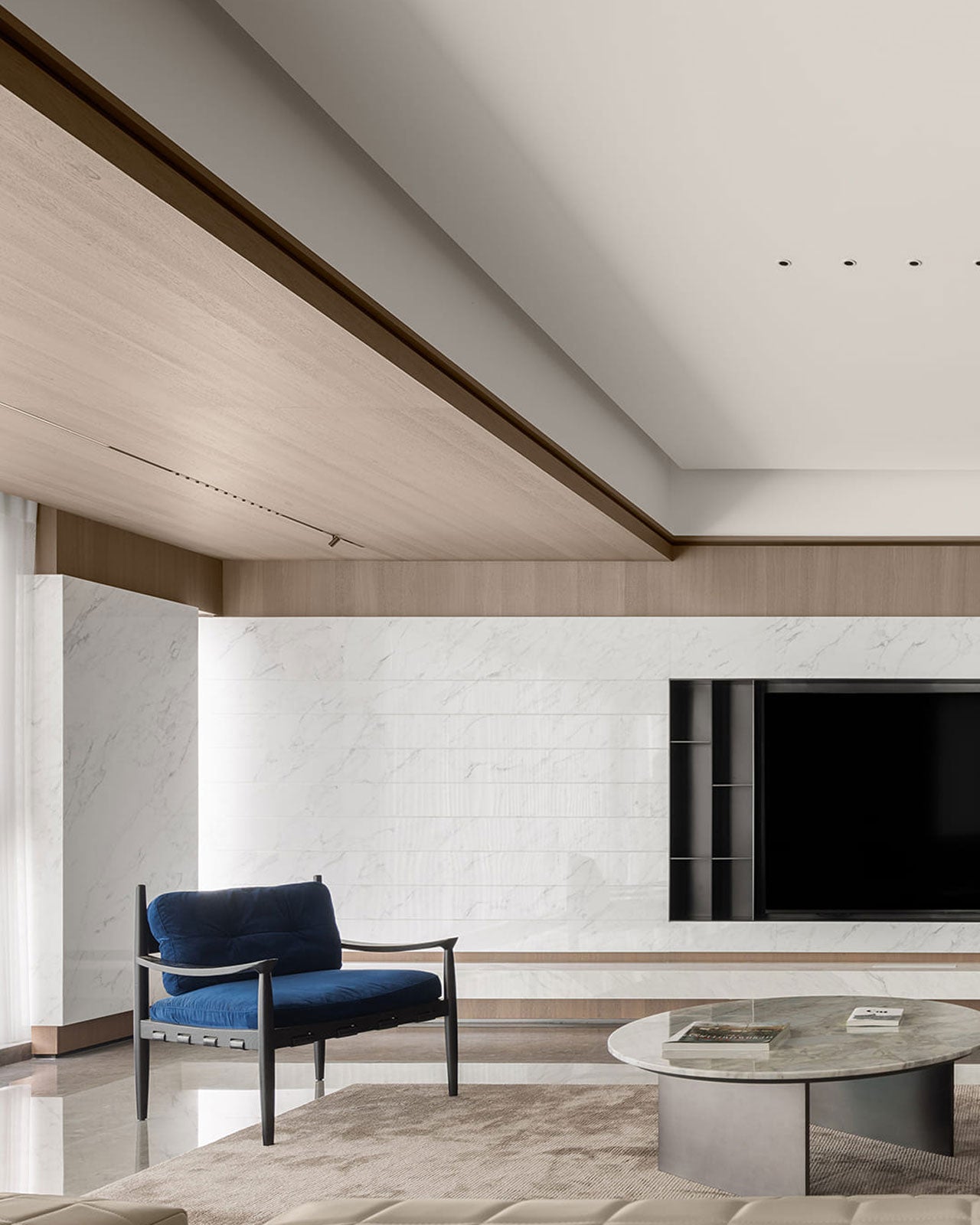 Elegance in Simplicity: The White Marble Coffee Table