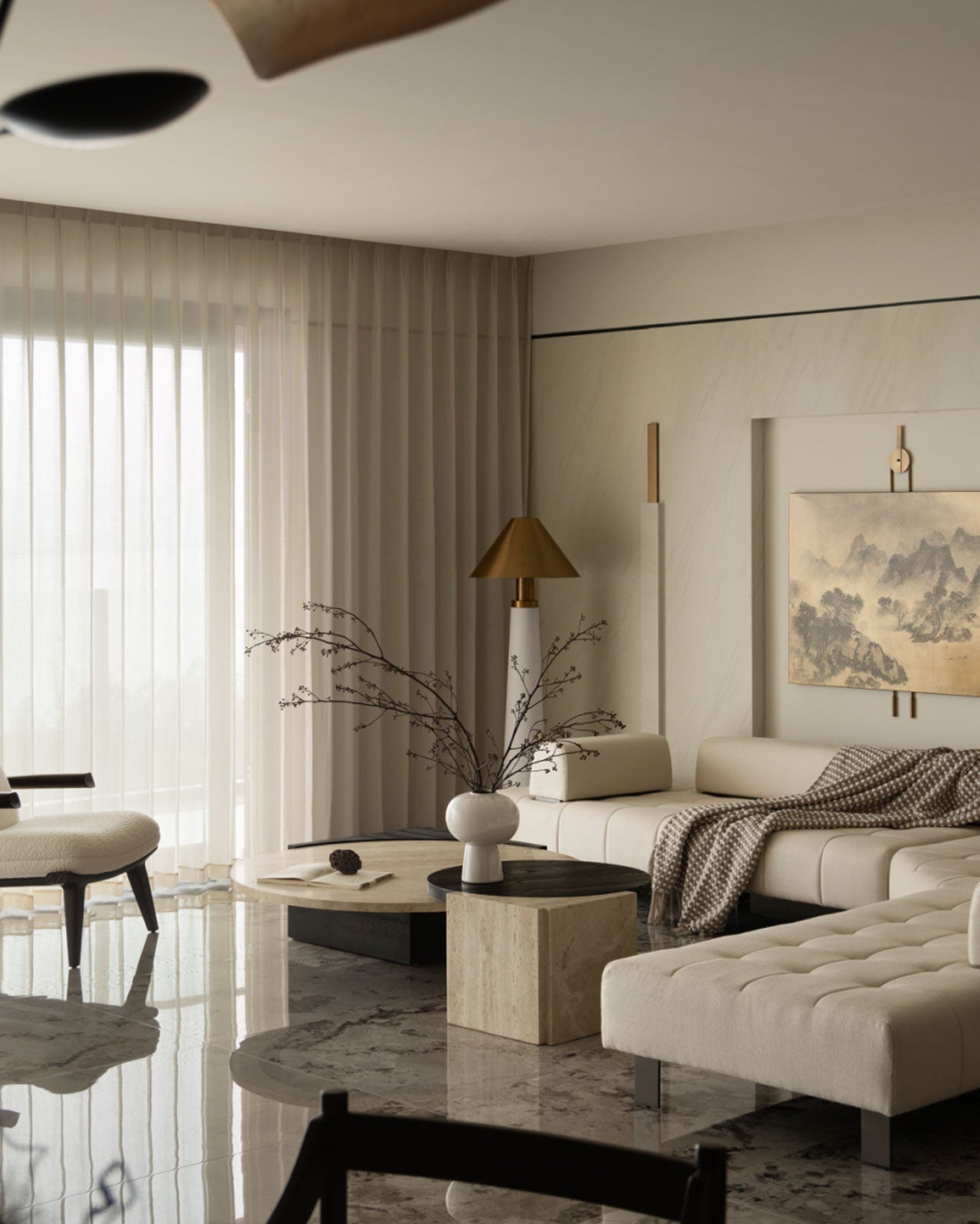 Discover Comfort and Style with an L-Shaped White Fabric Sofa