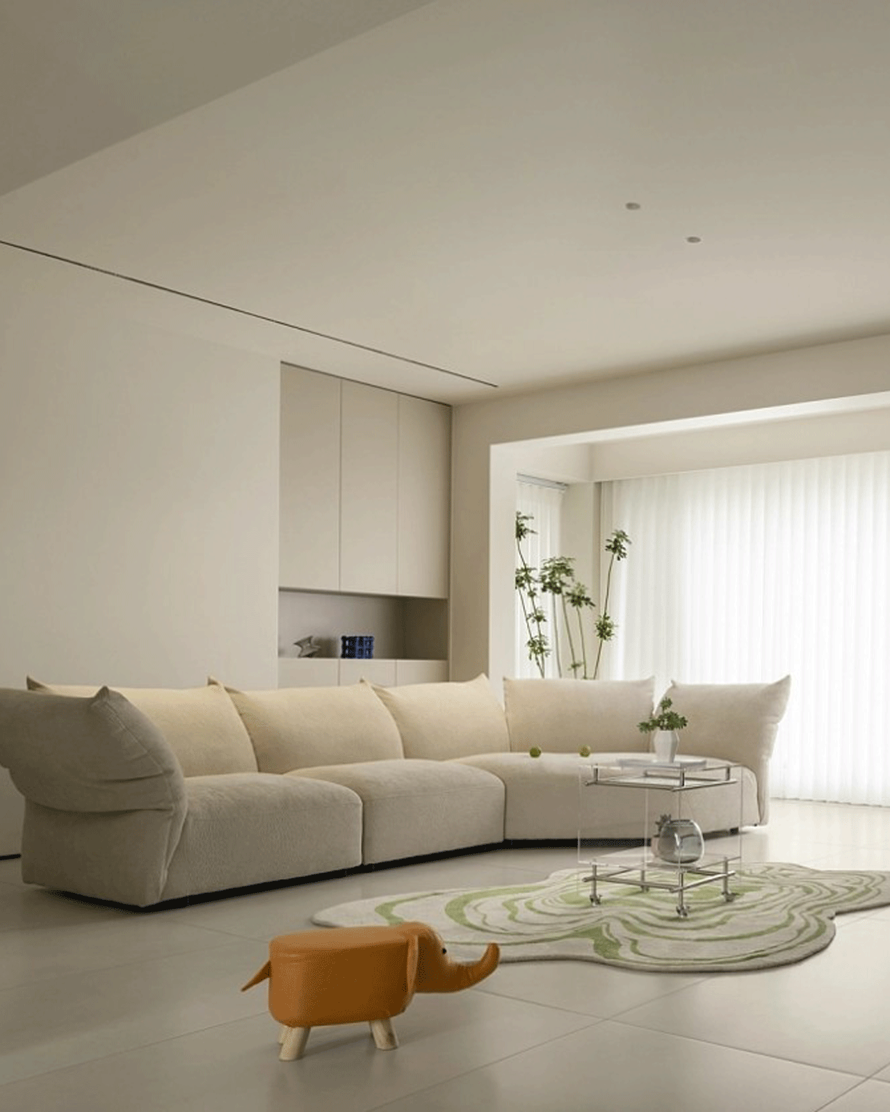Minimalist Cream Style: Featuring the White Petal Sofa