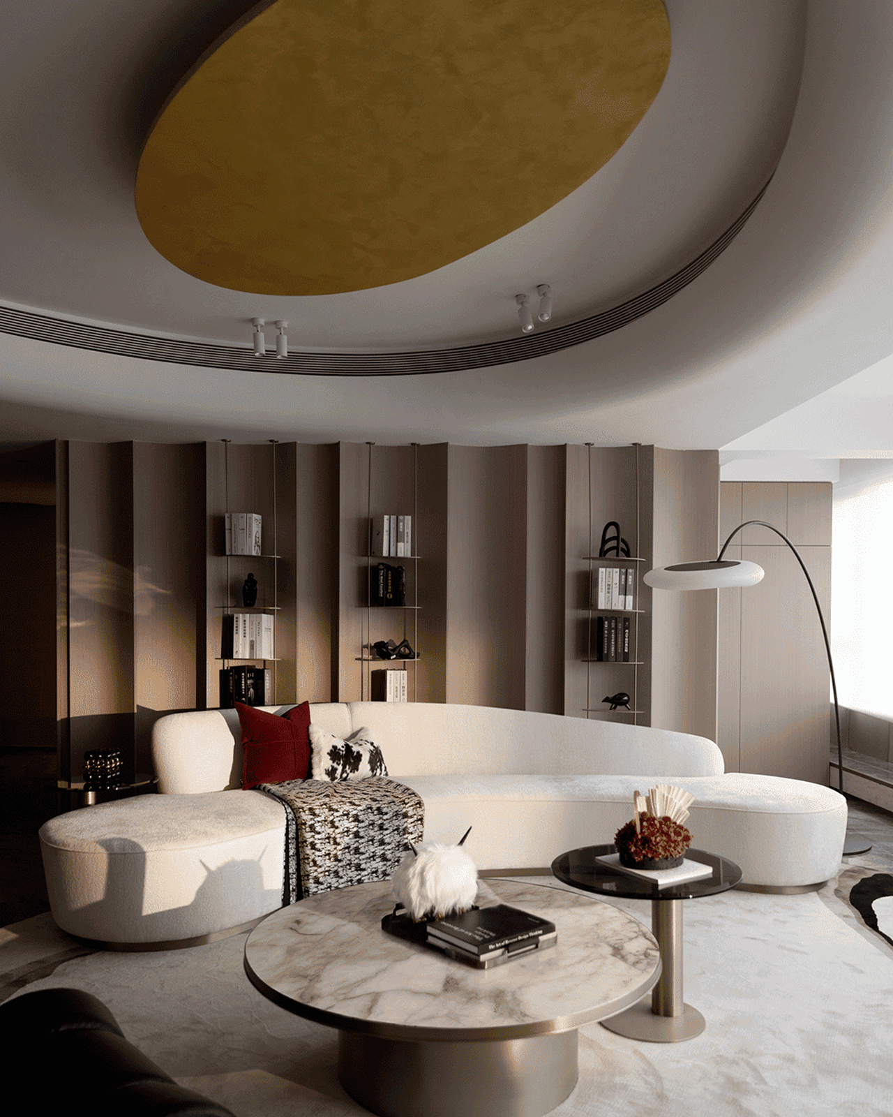 Creating Unique Home Spaces with a White Velvet Curved Sofa