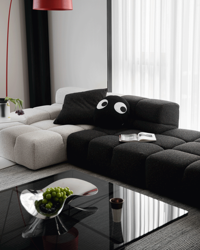 Monochrome Fabric Sofa: Define Your Unique Home Space