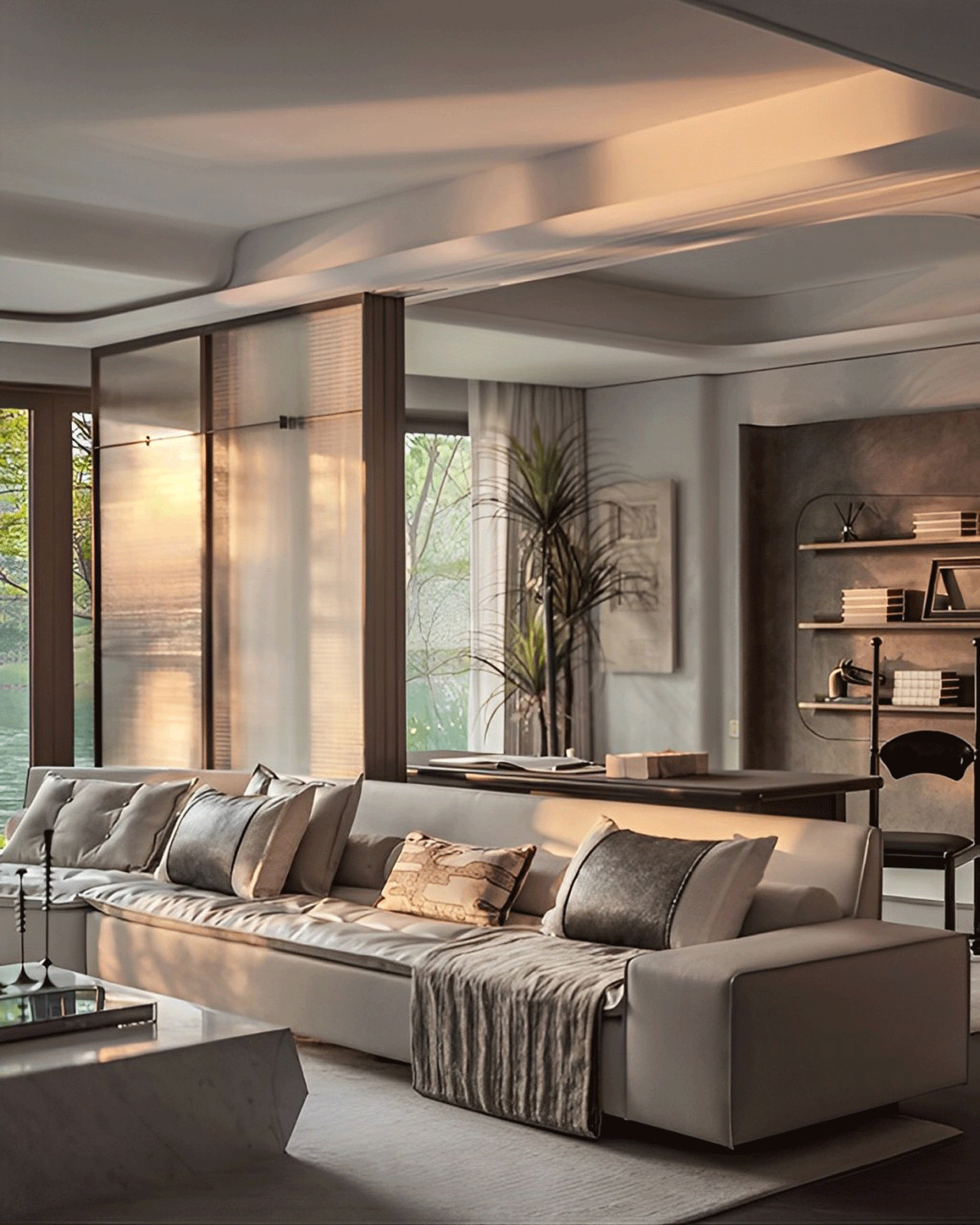 Beige Leather Corner Sofa: Comfort Meets Design