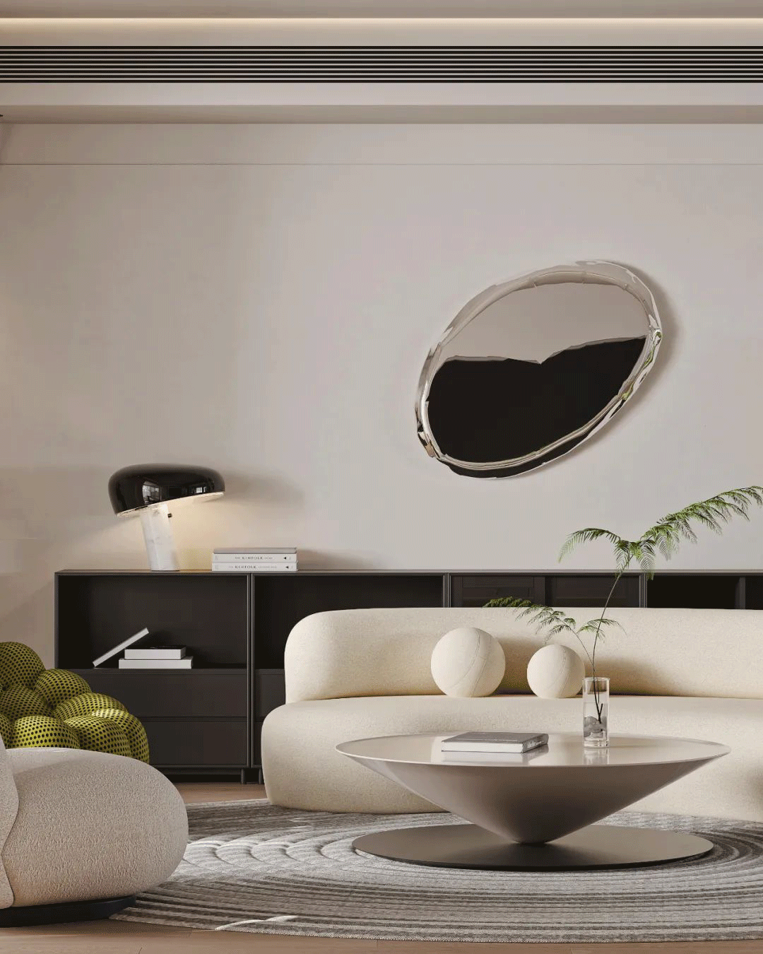 Cream Color Layered Design