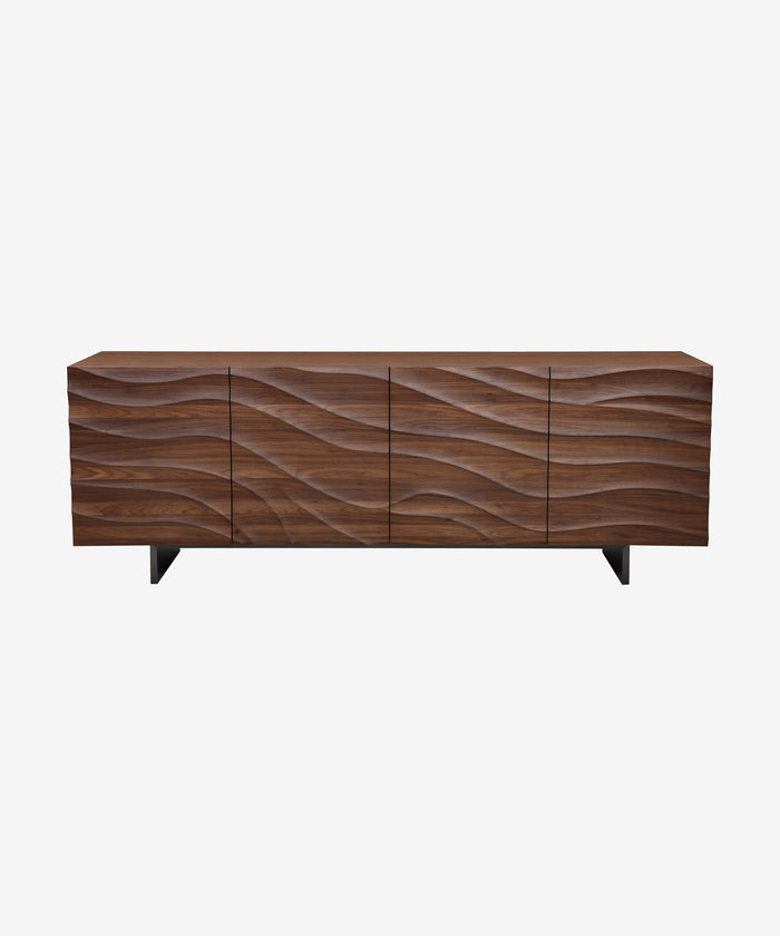 Wavy Walnut Wood Cabinet – customizable furniture by AWCASA