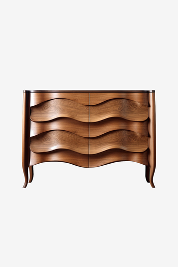 Wooden Wave Decorative Sideboard